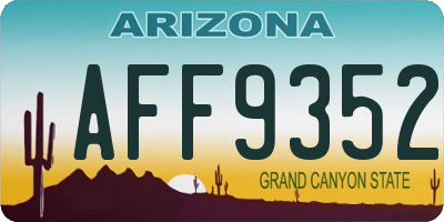 AZ license plate AFF9352