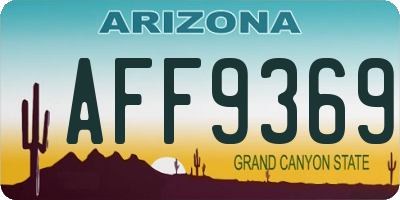 AZ license plate AFF9369