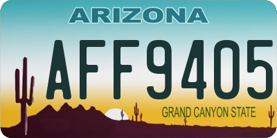 AZ license plate AFF9405