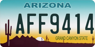 AZ license plate AFF9414