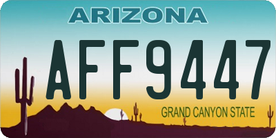 AZ license plate AFF9447