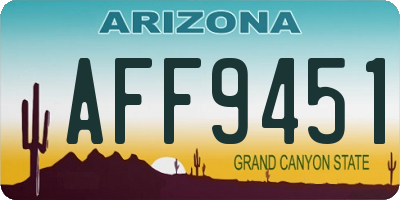 AZ license plate AFF9451