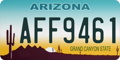 AZ license plate AFF9461