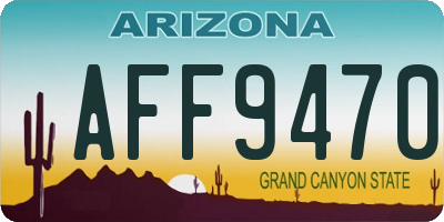AZ license plate AFF9470