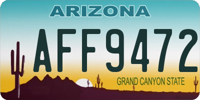 AZ license plate AFF9472