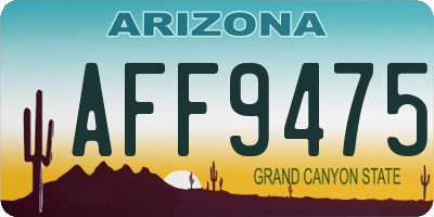 AZ license plate AFF9475