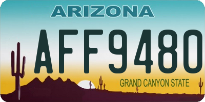 AZ license plate AFF9480