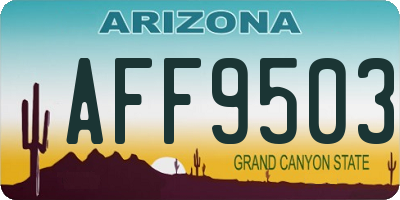 AZ license plate AFF9503