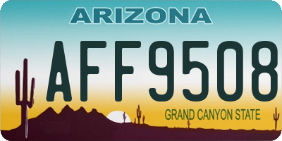 AZ license plate AFF9508