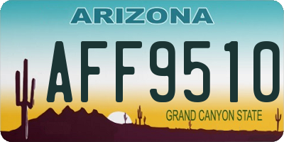 AZ license plate AFF9510