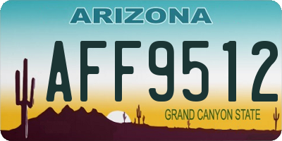 AZ license plate AFF9512