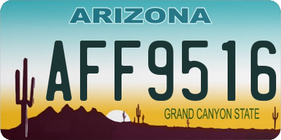 AZ license plate AFF9516
