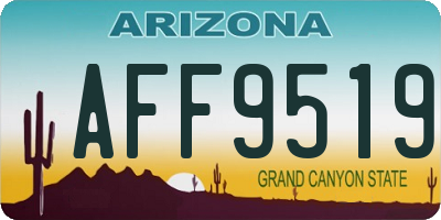 AZ license plate AFF9519