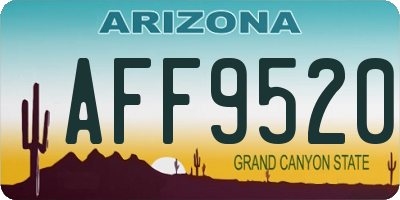 AZ license plate AFF9520