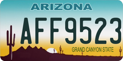 AZ license plate AFF9523