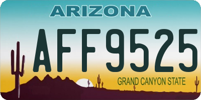 AZ license plate AFF9525
