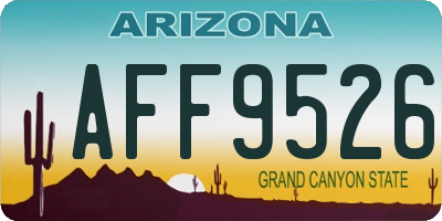 AZ license plate AFF9526