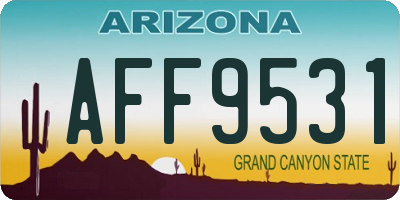 AZ license plate AFF9531