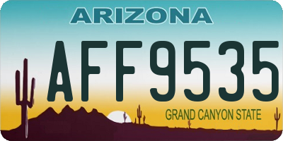 AZ license plate AFF9535