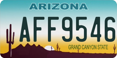 AZ license plate AFF9546
