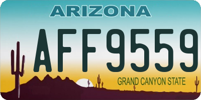 AZ license plate AFF9559
