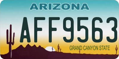 AZ license plate AFF9563