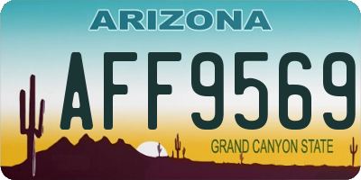 AZ license plate AFF9569