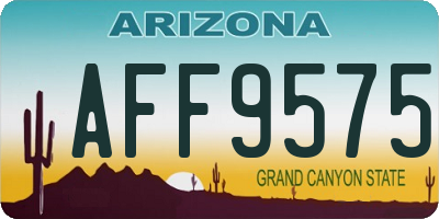 AZ license plate AFF9575