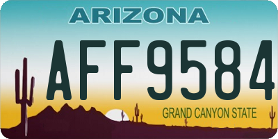 AZ license plate AFF9584