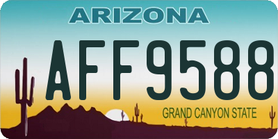 AZ license plate AFF9588