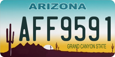 AZ license plate AFF9591