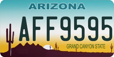 AZ license plate AFF9595