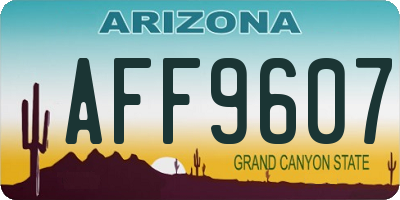AZ license plate AFF9607