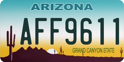AZ license plate AFF9611