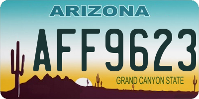 AZ license plate AFF9623
