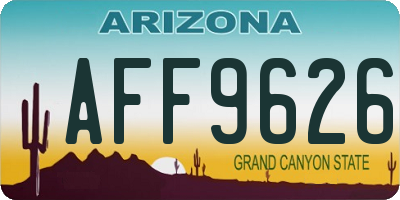 AZ license plate AFF9626