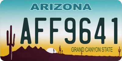 AZ license plate AFF9641