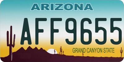 AZ license plate AFF9655