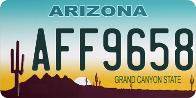 AZ license plate AFF9658