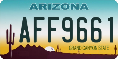 AZ license plate AFF9661