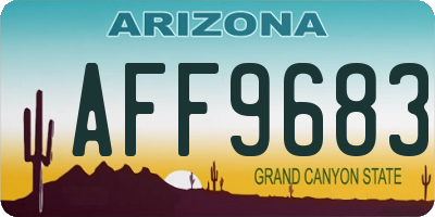 AZ license plate AFF9683