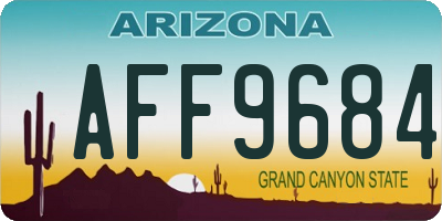 AZ license plate AFF9684