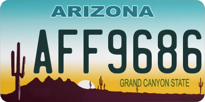 AZ license plate AFF9686