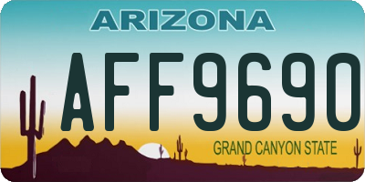 AZ license plate AFF9690