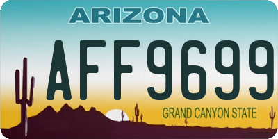 AZ license plate AFF9699