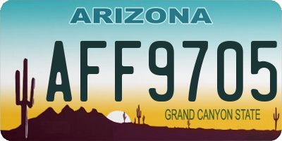 AZ license plate AFF9705