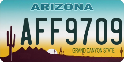 AZ license plate AFF9709