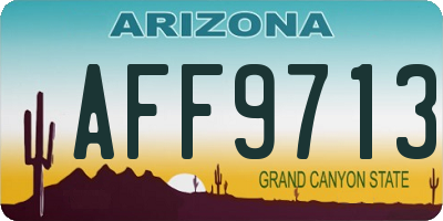 AZ license plate AFF9713