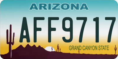 AZ license plate AFF9717