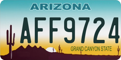 AZ license plate AFF9724
